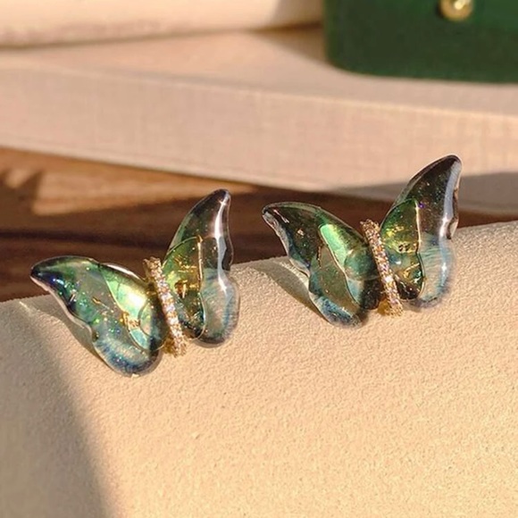 ❤️Rhinestone Butterfly Earrings - Picture 5 of 5